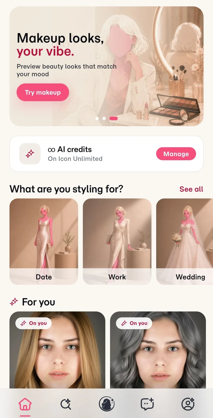 Occasion styling: Date, Work and Wedding looks, plus AI 'on you' previews